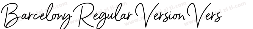 Barcelony Regular Version Version 1字体转换